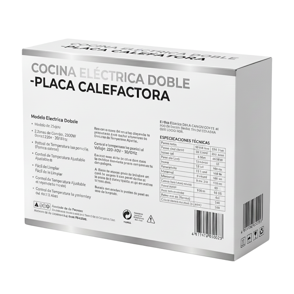 Cocina Eléctrica Portátil (No se necesita gas) 100% eléctrica