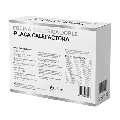 Cocina Eléctrica Portátil (No se necesita gas) 100% eléctrica